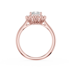 Emerald Cut Lab Grown Diamond Classic Halo Proposal Ring