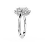 Emerald Cut Lab Grown Diamond Classic Halo Proposal Ring