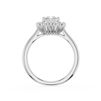 Emerald Cut Lab Grown Diamond Classic Halo Proposal Ring