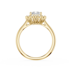 Emerald Cut Lab Grown Diamond Classic Halo Proposal Ring