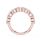 Round Cut Lab Grown Diamond Graduated Five Stone Anniversary Ring