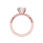 Round Cut Lab Grown Diamond Graduated Accent Engagement Ring