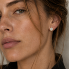 Round Halo Lab Grown Diamond Stud Earrings for Women