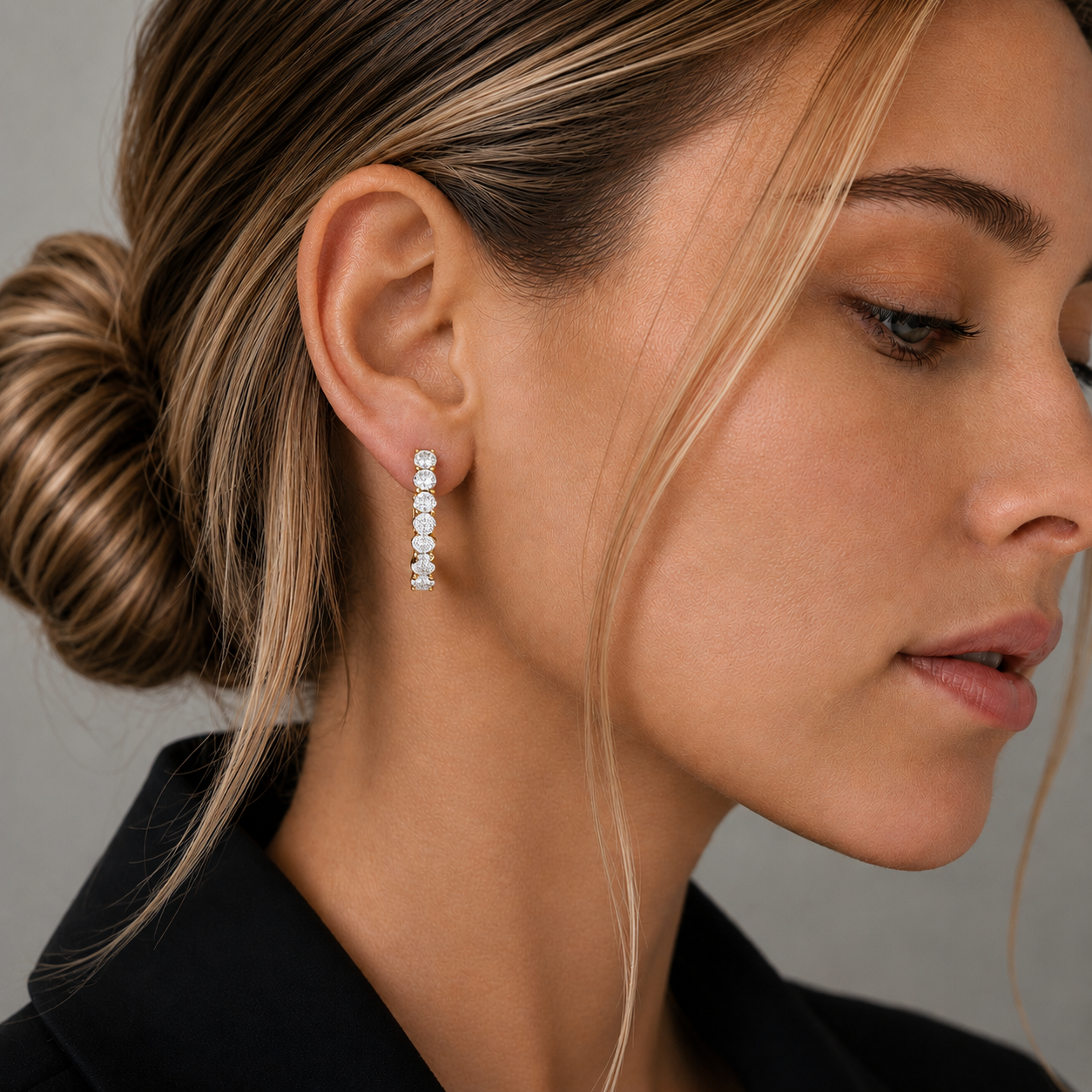 Lab Grown Diamond Journey Drop Earrings