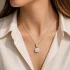 Round Lab Grown Diamond Solitaire Pendant Necklace