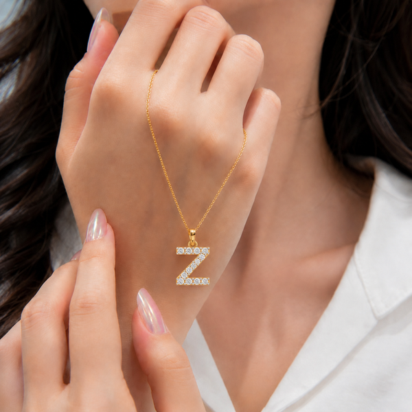Z Lab Grown Diamond Initial Pendant Necklace