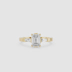 Emerald Cut Three Stone Lab Grown Diamond Ring
