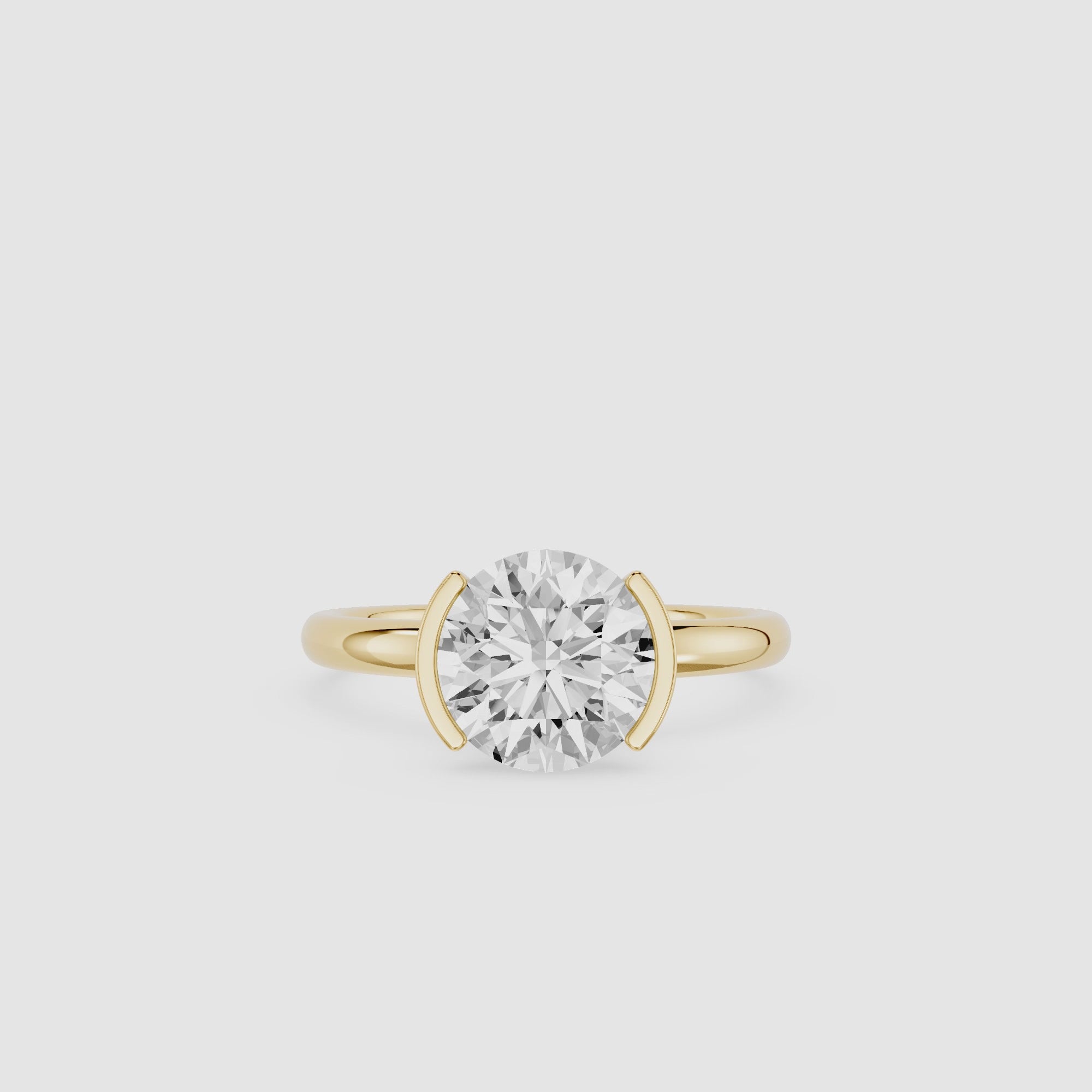 Round Cut Lab Grown Diamond Solitaire Ring