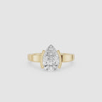 Pear Cut Lab Diamond Two Prong Solitaire Ring