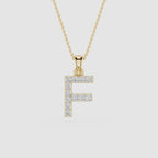 F Lab Grown Diamond Initial Pendant Necklace