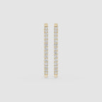 Lab Grown Diamond Single Row Hoop Earrings