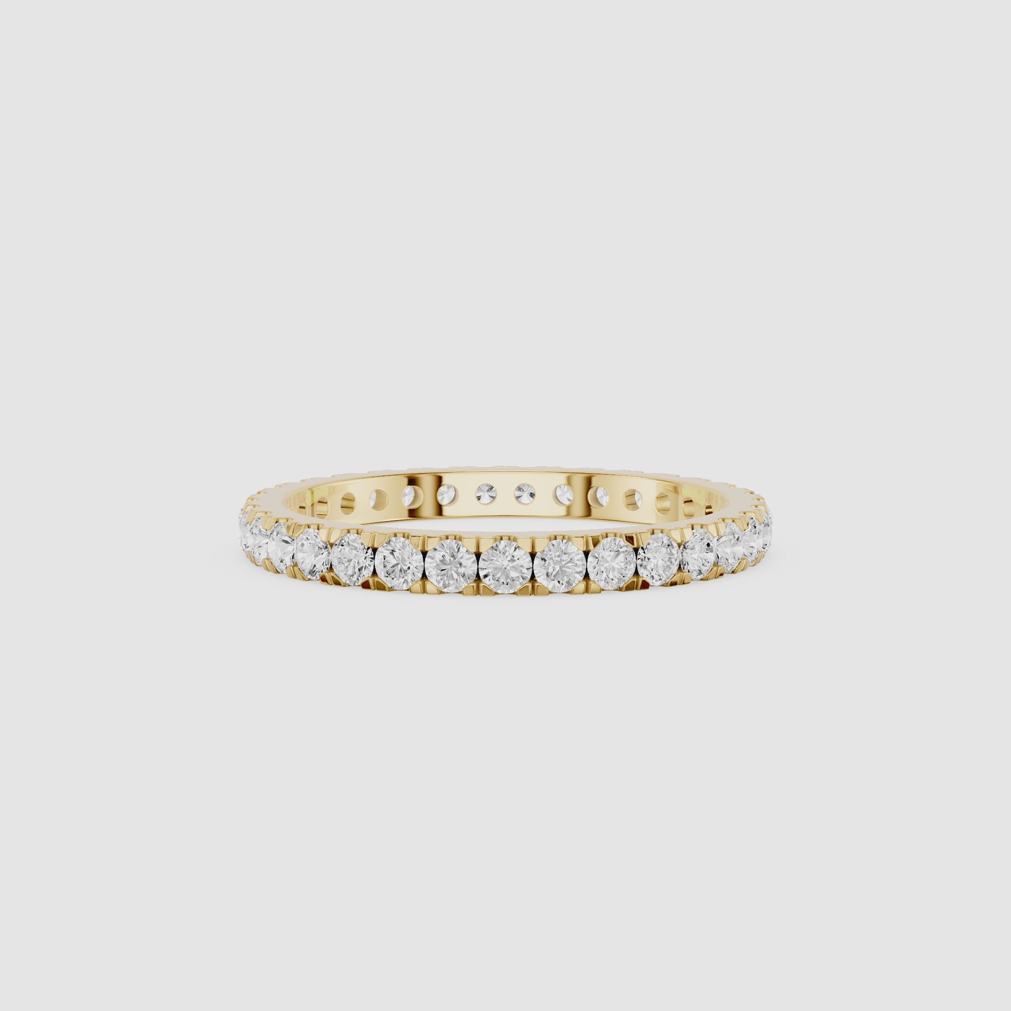 Round Diamond Half Eternity Band