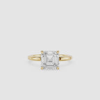 Square Emerald Cut Lab Diamond Solitaire Ring
