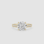 Round Cut Lab Grown Diamond Channel Accent Ring
