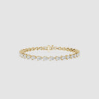 Pear Shape Lab Grown Diamond Tennis Bracelet