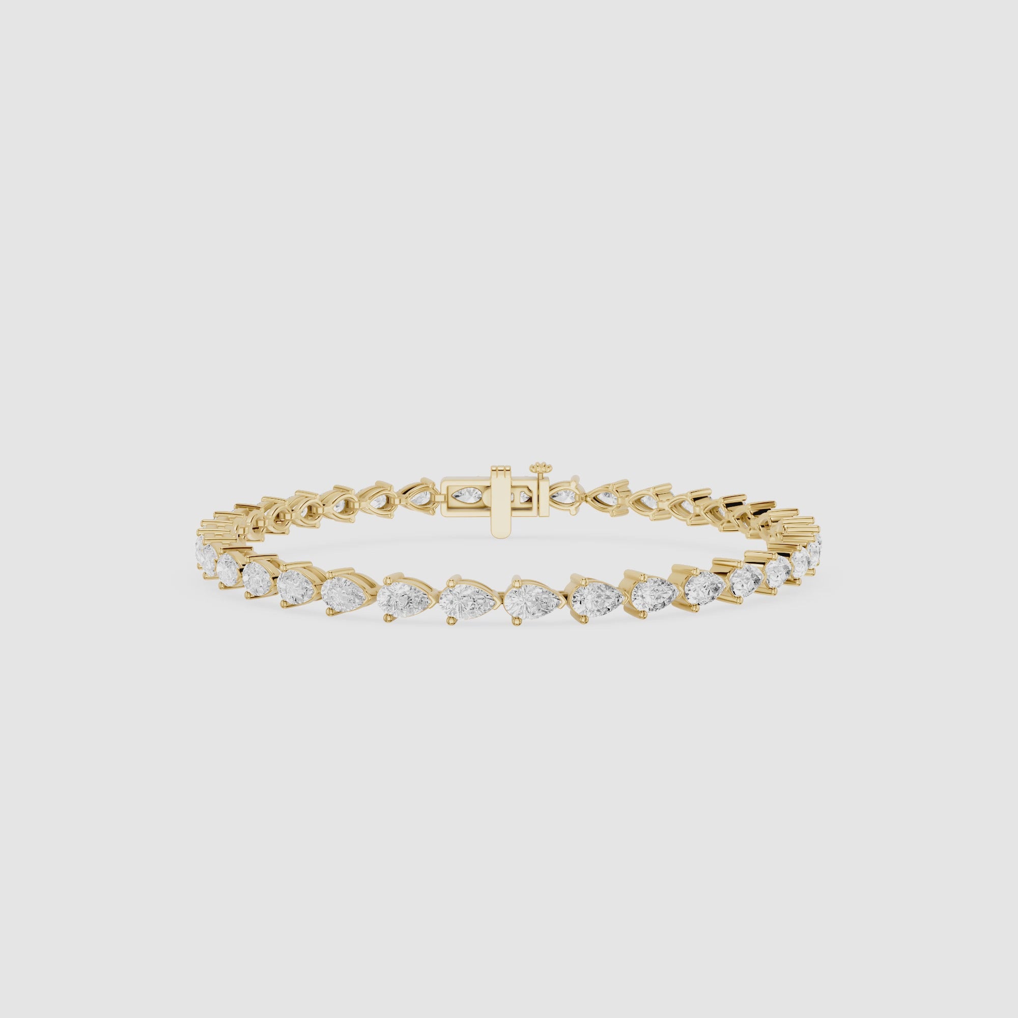 Pear Shape Lab Grown Diamond Tennis Bracelet