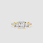 Princess Cut Lab Diamond Three Stone Ring