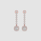 Aurora Halo Lab Grown Diamond Drop Earrings