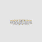 Princess Cut Lab Grown Diamond Eternity Wedding Band