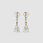 Pear Drop Lab Grown Diamond Dangle Earrings