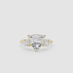Trillion Cut Lab Diamond Three Stone Ring