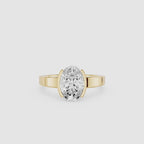 Oval Cut Lab Diamond Two Prong Solitaire Ring