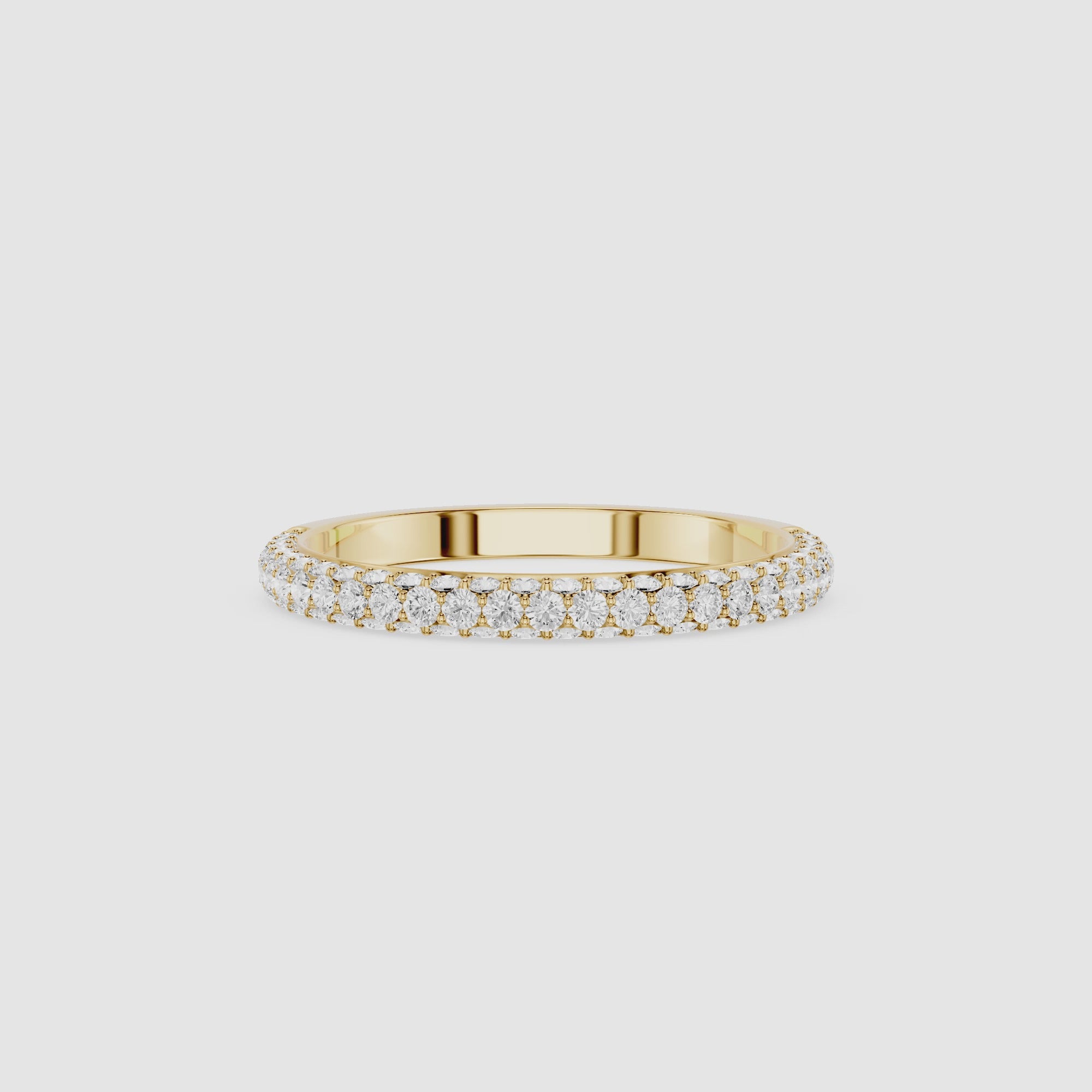 Round and Marquise Diamond Wedding Band