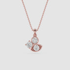 Round Lab Grown Diamond Evil Eye Pendant Necklace