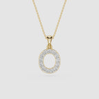 O Lab Grown Diamond Initial Pendant Necklace