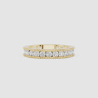 Round Cut Lab Grown Diamond Milgrain Eternity Band