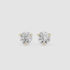 Round Lab Grown Diamond Martini Stud Earrings