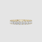 Asscher Cut Lab Grown Diamond Eternity Wedding Band