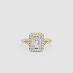 Radiant Halo Lab Grown Diamond Engagement Ring