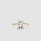 Oval Cut Lab Diamond Signature Solitaire Ring