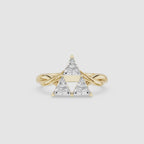 Trillion Cut Three Stone Lab Diamond Statement Ring