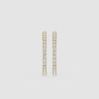 Lab Grown Diamond Inside And Outside Hoop Earrings