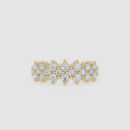 Round Cut Lab Grown Diamond Crown Cluster Ring