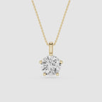 Round Brilliant Lab Grown Diamond Solitaire Pendant