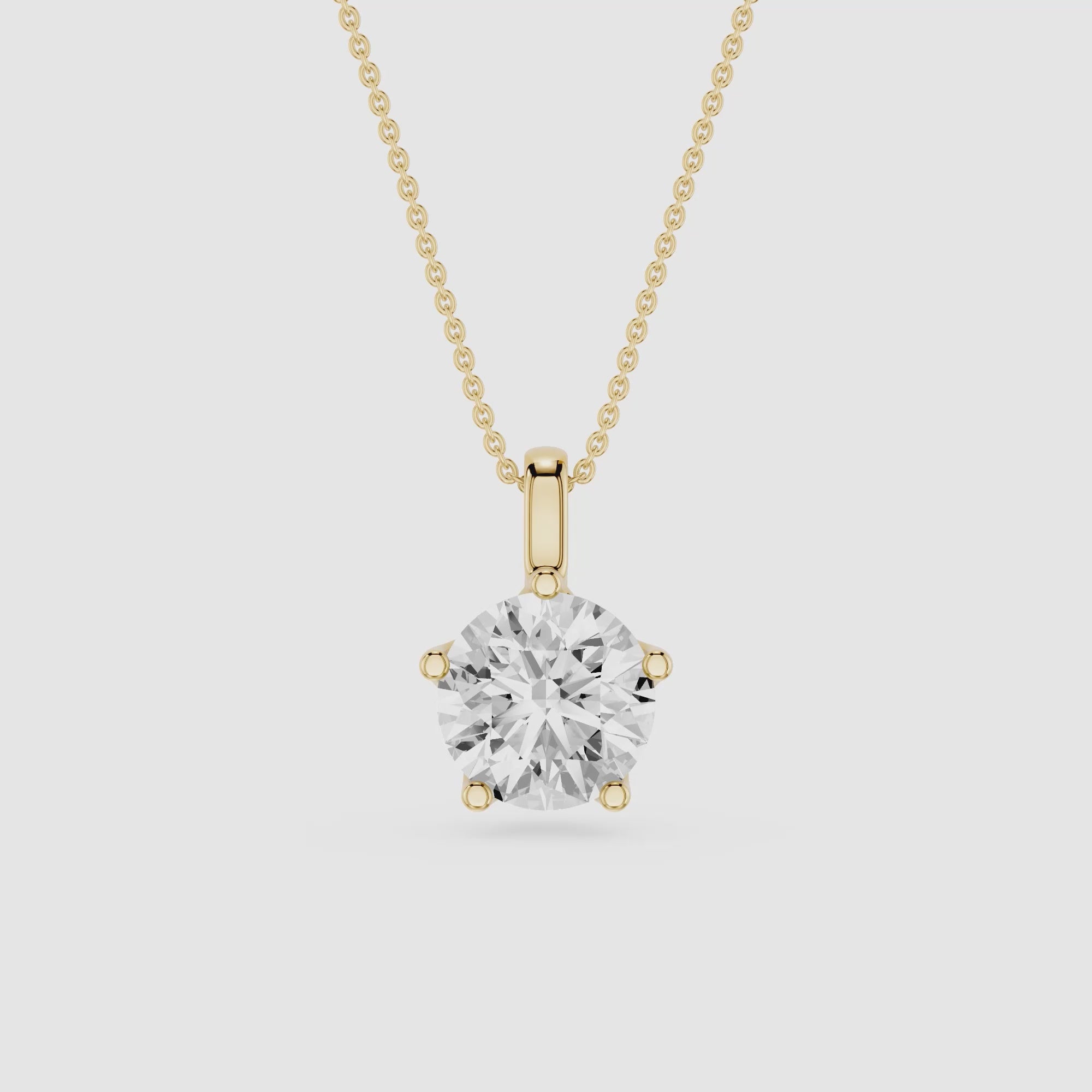 Round Brilliant Lab Grown Diamond Solitaire Pendant