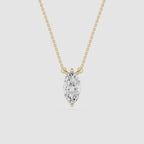 Marquise Cut Lab Grown Diamond Floating Pendant Necklace