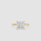 Princess Cut Lab Diamond Four Prong Solitaire Ring