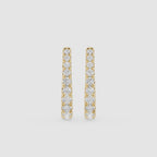 Round Lab Grown Diamond Hoop Earrings for Women