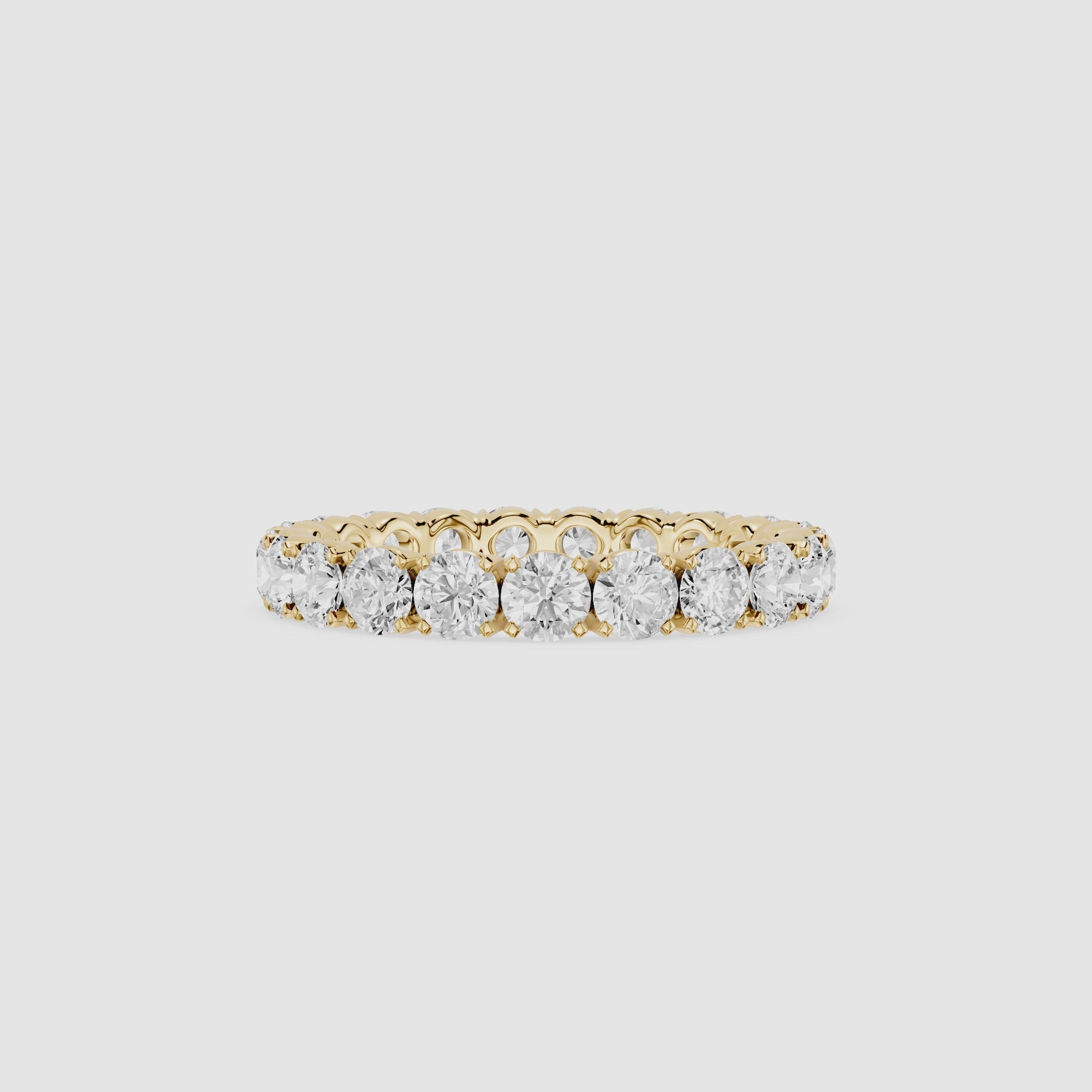 Round Cut Lab Grown Diamond Eternity Wedding Band