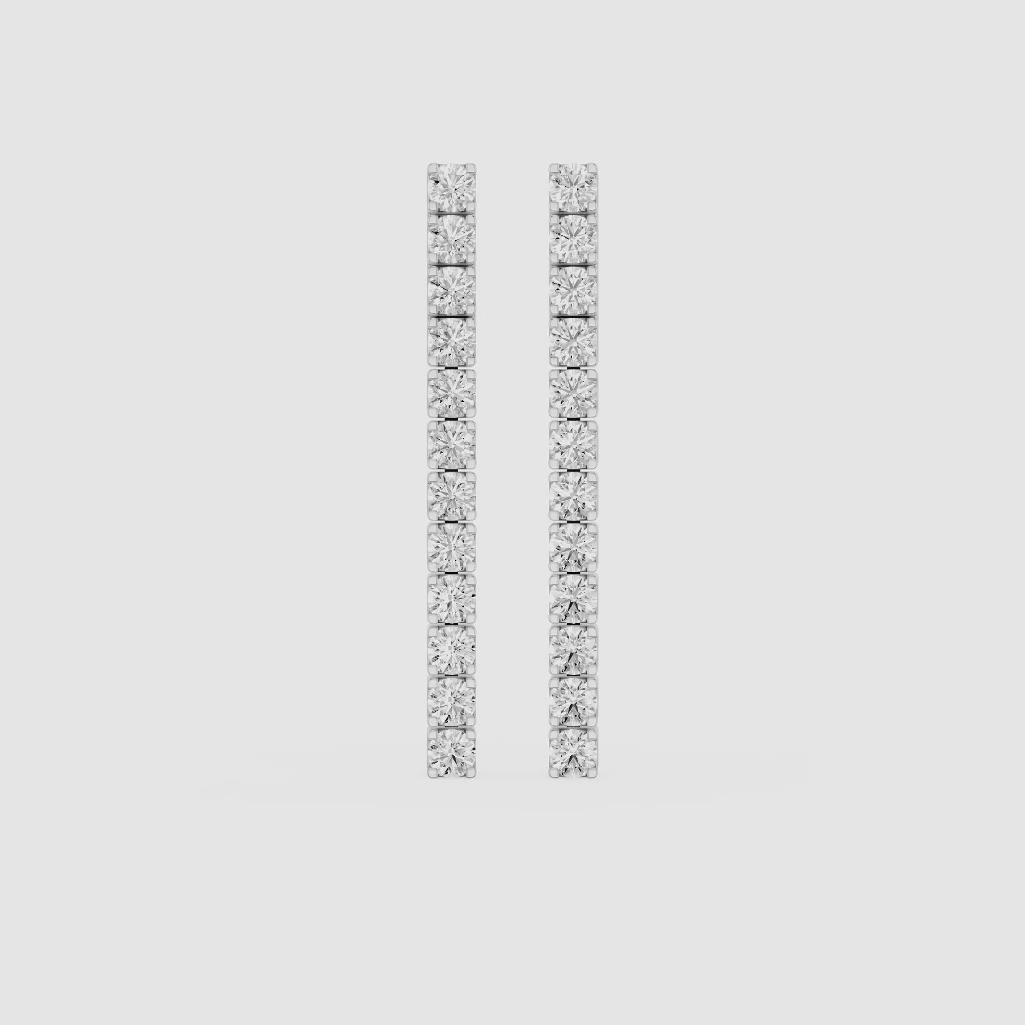 Infinity Line Lab Grown Diamond Drop Earrings