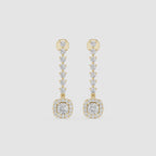Aurora Halo Lab Grown Diamond Drop Earrings