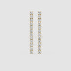 Infinity Line Lab Grown Diamond Drop Earrings