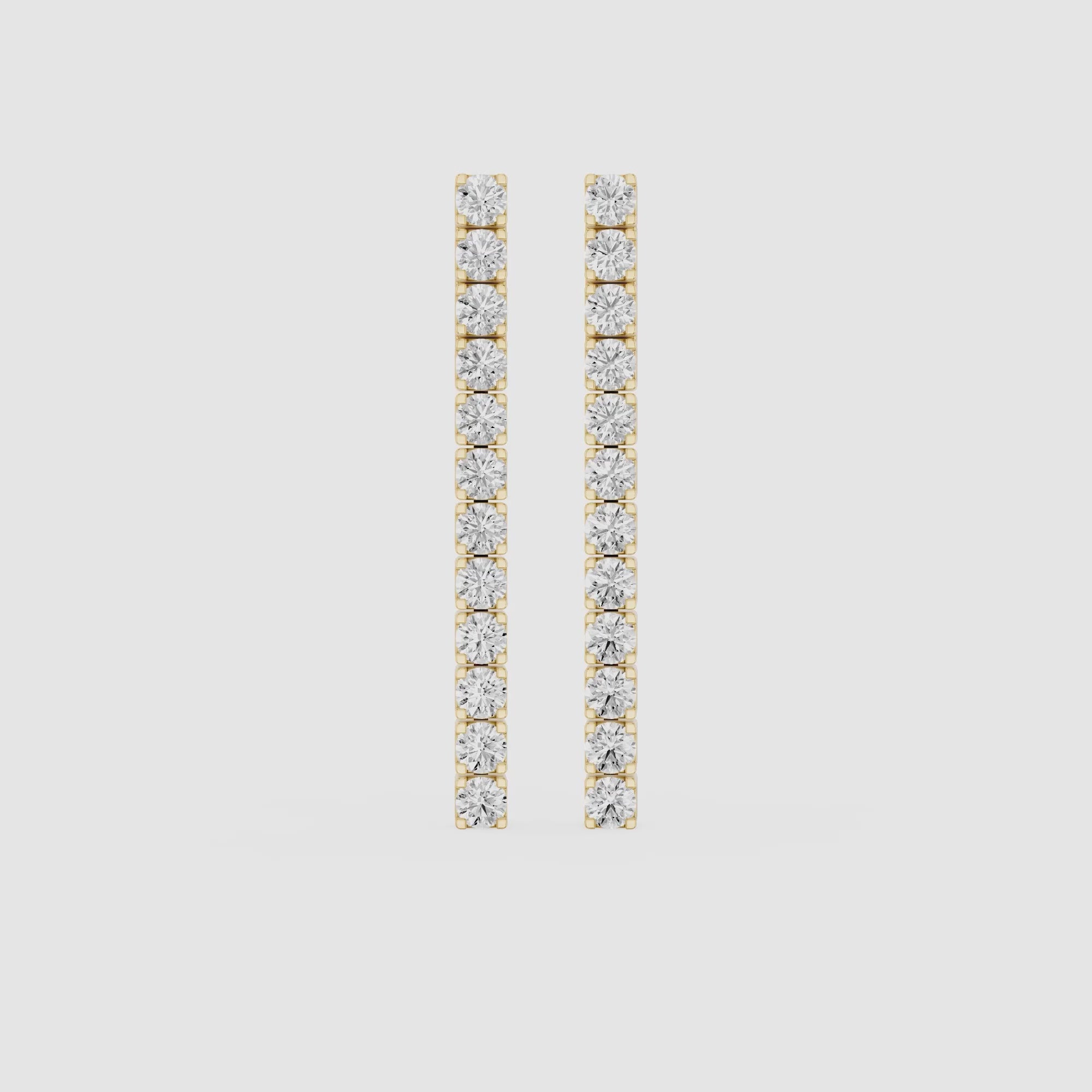 Infinity Line Lab Grown Diamond Drop Earrings