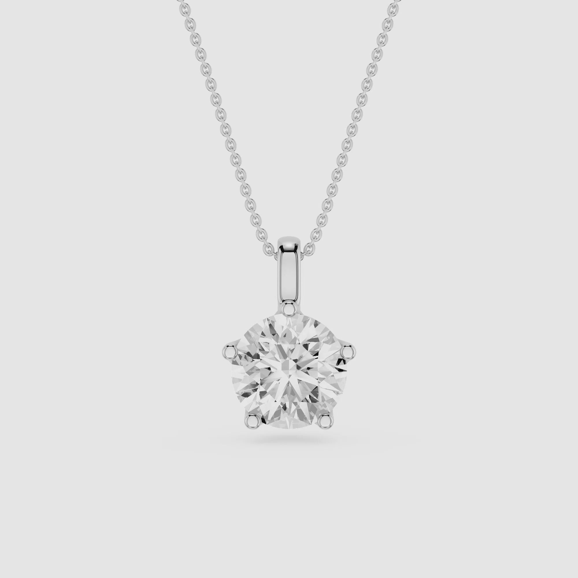 Round Brilliant Lab Grown Diamond Solitaire Pendant