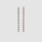 Infinity Line Lab Grown Diamond Drop Earrings