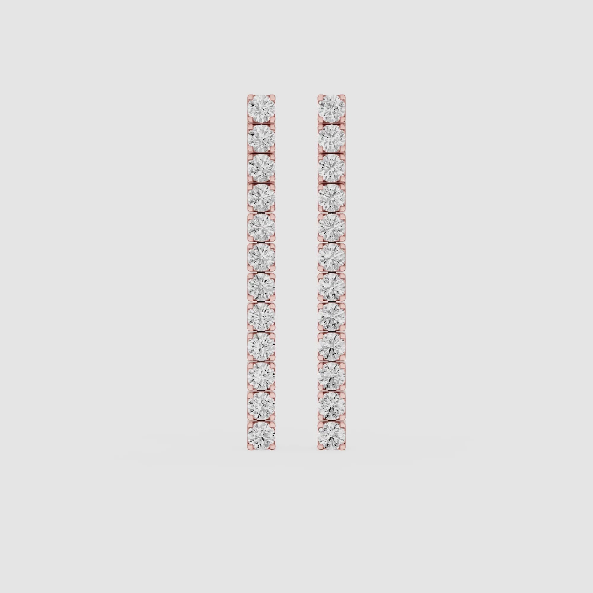 Infinity Line Lab Grown Diamond Drop Earrings